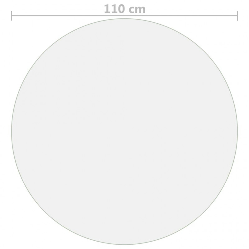 Mata ochronna na stół, przezroczysta, Ø 110 cm, 2 mm, PVC
