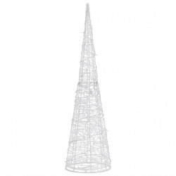 Stożek dekoracyjny, akrylowy, zimne białe LED, 90 cm