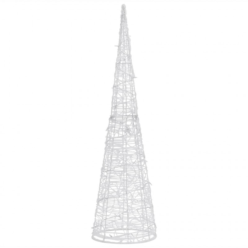 Stożek dekoracyjny, akrylowy, zimne białe LED, 90 cm