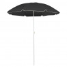 Parasol ogrodowy na stalowym słupku, antracytowy, 180 cm