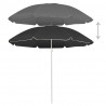 Parasol ogrodowy na stalowym słupku, antracytowy, 180 cm