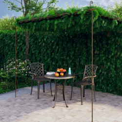 Pergola ogrodowa, antyczny brąz, 4x3x2,5 m, żelazo