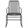Krzesła ogrodowe, 4 szt., czarne, 58x59x85,5 cm, rattan PVC