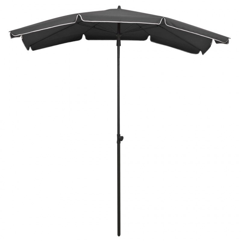 Parasol ogrodowy na słupku, 200x130 cm, antracytowy