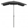 Parasol ogrodowy na słupku, 200x130 cm, antracytowy