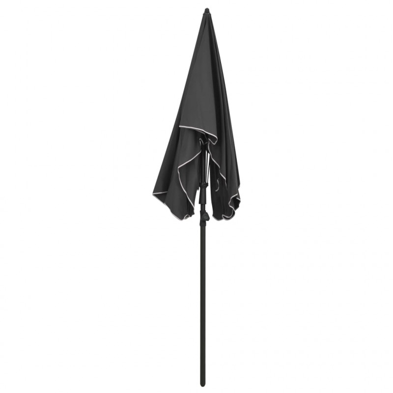Parasol ogrodowy na słupku, 200x130 cm, antracytowy