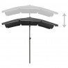 Parasol ogrodowy na słupku, 200x130 cm, antracytowy