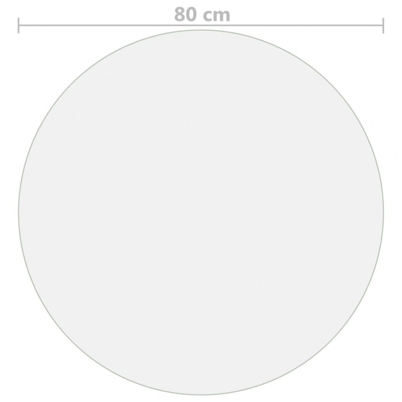 Mata ochronna na stół, przezroczysta, Ø 80 cm, 2 mm, PVC