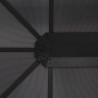 Altana ogrodowa z zadaszeniem, aluminiowa 4 x 3 x 2,6 m, czarna