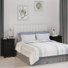 Szafki nocne, 2 szt., czarny, 40x35x61,5cm, lite drewno sosnowe