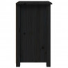 Szafki nocne, 2 szt., czarny, 40x35x61,5cm, lite drewno sosnowe