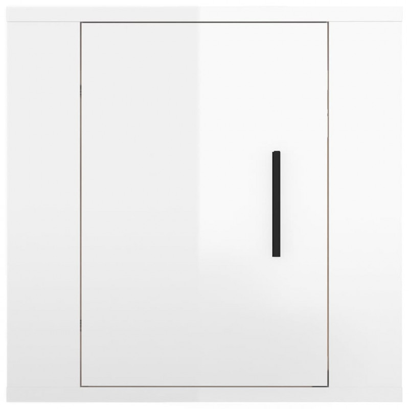 Wiszące szafki telewizyjne, 2 szt, białe, połysk, 40x34,5x40 cm