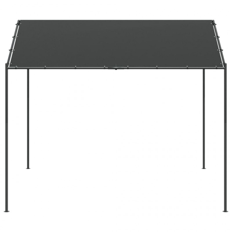 Baldachim ogrodowy, antracytowy, 3x3 m, stal i tkanina