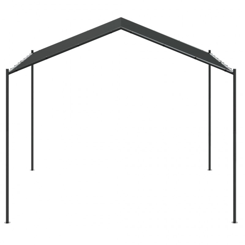 Baldachim ogrodowy, antracytowy, 3x3 m, stal i tkanina