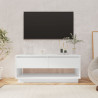 Szafka pod TV, wysoki połysk, biała, 102x41x44 cm