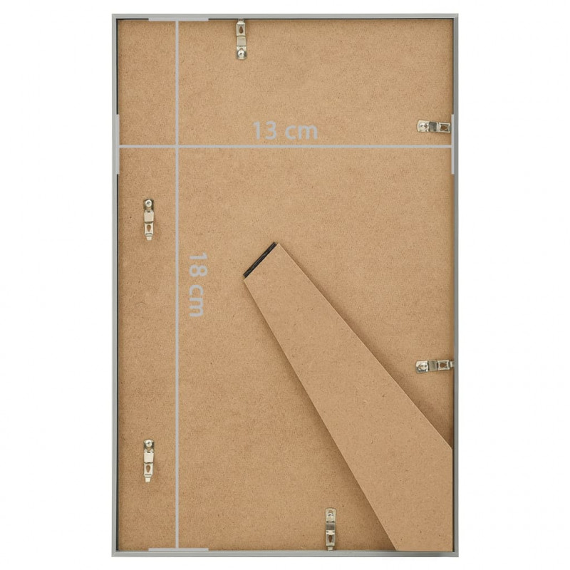 Ramki na zdjęcia, 3 szt., stołowe, srebrne, 13x18 cm, MDF