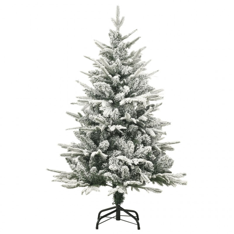 Sztuczna choinka pokryta śniegiem, zielona, 120 cm, PVC i PE