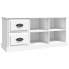 Szafka pod TV, biała, 102x35,5x47,5 cm, materiał drewnopochodny