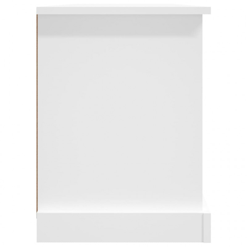Szafka pod TV, biała, 99,5x35,5x48 cm, materiał drewnopochodny