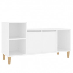 Szafka pod TV, biała, 100x35x55 cm, materiał drewnopochodny