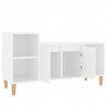 Szafka pod TV, biała, 100x35x55 cm, materiał drewnopochodny