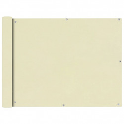 Parawan balkonowy z tkaniny oxford 90x400 cm kremowy