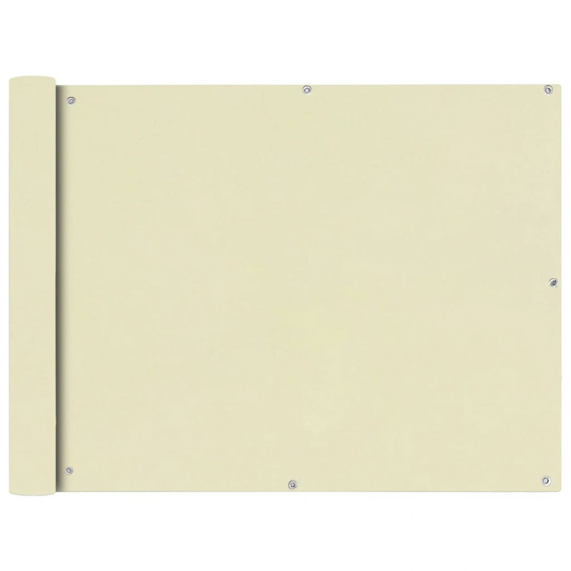 Parawan balkonowy z tkaniny oxford 90x400 cm kremowy