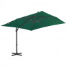 Parasol wiszący z aluminiowym słupkiem, 300x300 cm, zielony
