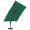 Parasol wiszący z aluminiowym słupkiem, 300x300 cm, zielony