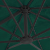 Parasol wiszący z aluminiowym słupkiem, 300x300 cm, zielony