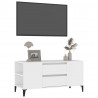 Szafka pod TV, biała, 102x44,5x50 cm, materiał drewnopochodny