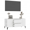 Szafka pod TV, biała, 102x44,5x50 cm, materiał drewnopochodny