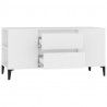 Szafka pod TV, biała, 102x44,5x50 cm, materiał drewnopochodny