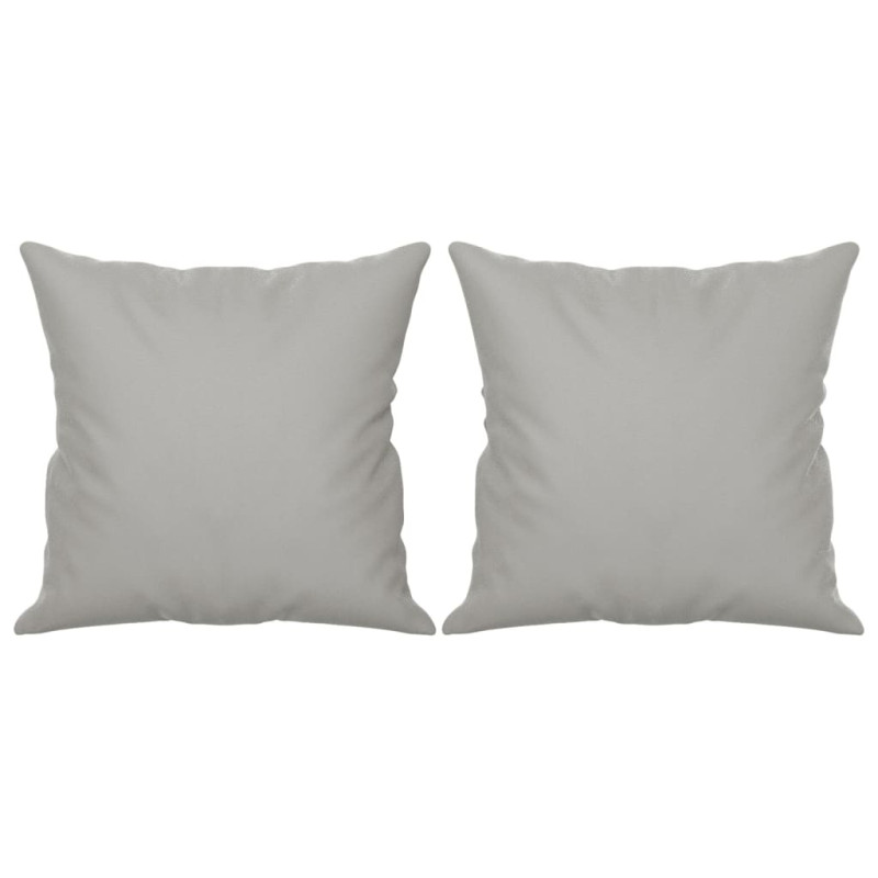 2-osobowa sofa z poduszkami, jasnoszara, 140 cm, mikrofibra