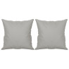 2-osobowa sofa z poduszkami, jasnoszara, 140 cm, mikrofibra
