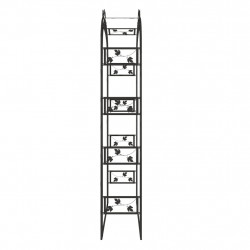 Pergola ogrodowa, czarna, 116x45x240 cm, stalowy