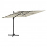 Parasol wiszący z aluminiowym słupkiem, piaskowy, 300x300 cm