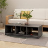 Stolik kawowy, szary, 110x50x34 cm, lite drewno sosnowe