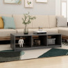Stolik kawowy, szary, 110x50x34 cm, lite drewno sosnowe