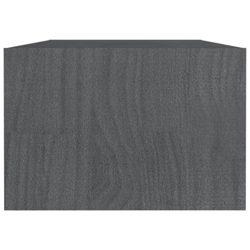 Stolik kawowy, szary, 110x50x34 cm, lite drewno sosnowe