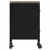 Szafka pod telewizor, czarna, 110x30x43 cm, żelazo i jodła
