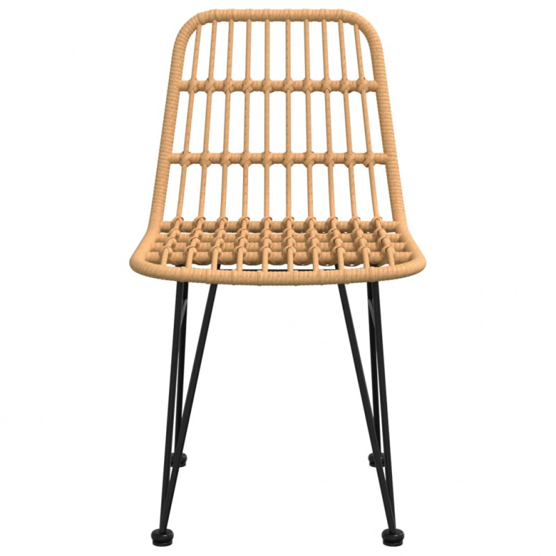 Krzesła ogrodowe, 2 szt., 48x62x84 cm, rattan PE