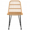 Krzesła ogrodowe, 2 szt., 48x62x84 cm, rattan PE
