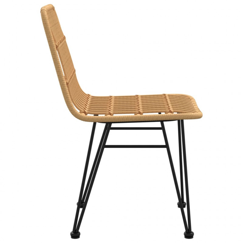 Krzesła ogrodowe, 2 szt., 48x62x84 cm, rattan PE