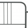 Sofa z wysuwaną ramą łóżka, szara, metalowa, 90x200 cm