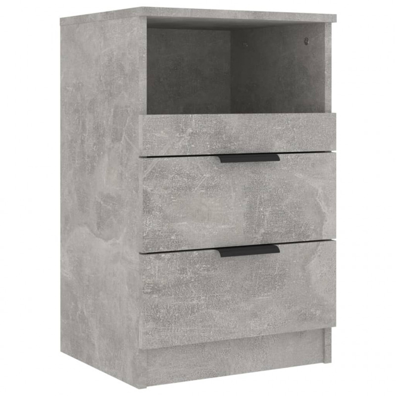 Szafki nocne, 2 szt., szarość betonu, materiał drewnopochodny