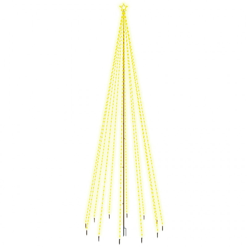 Choinka z kołkiem gruntowym, 732 ciepłe białe LED, 500 cm