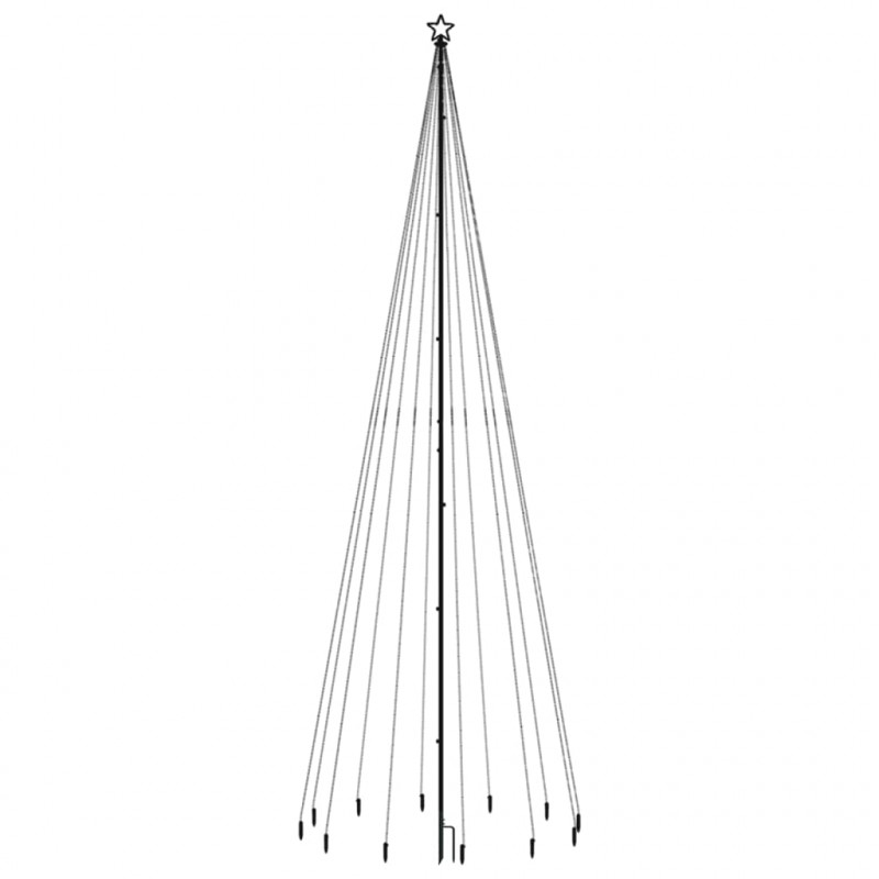 Choinka z kołkiem gruntowym, 732 ciepłe białe LED, 500 cm