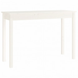 Stolik konsolowy, biały, 110x40x75 cm, lite drewno sosnowe