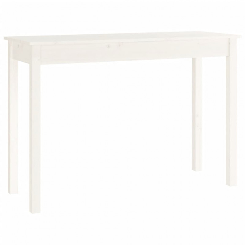 Stolik konsolowy, biały, 110x40x75 cm, lite drewno sosnowe